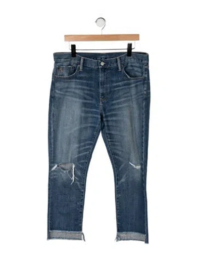 Pre-owned Polo Ralph Lauren Mid-rise Straight Leg Jeans In Blue
