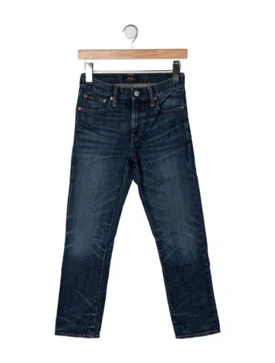 Pre-owned Polo Ralph Lauren Mid-rise Straight Leg Jeans In Blue