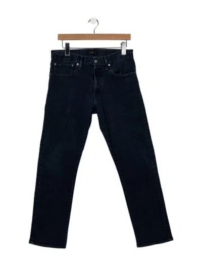 Pre-owned Polo Ralph Lauren Mid-rise Straight Leg Jeans In Blue