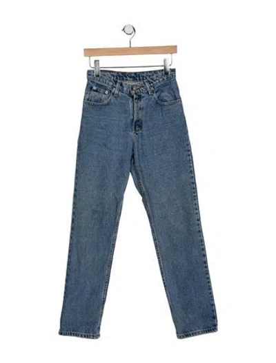 Pre-owned Polo Ralph Lauren Mid-rise Straight Leg Jeans In Blue