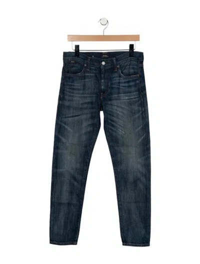 Pre-owned Polo Ralph Lauren Mid-rise Straight Leg Jeans In Blue