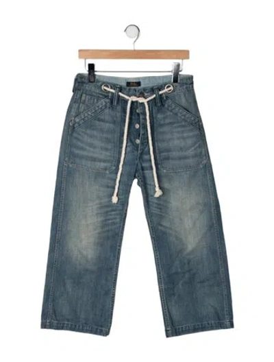 Pre-owned Polo Ralph Lauren Mid-rise Straight Leg Jeans In Blue