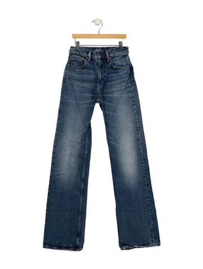 Pre-owned Polo Ralph Lauren Mid-rise Straight Leg Jeans In Blue