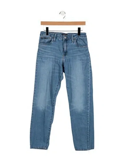 Pre-owned Polo Ralph Lauren Mid-rise Straight Leg Jeans In Blue