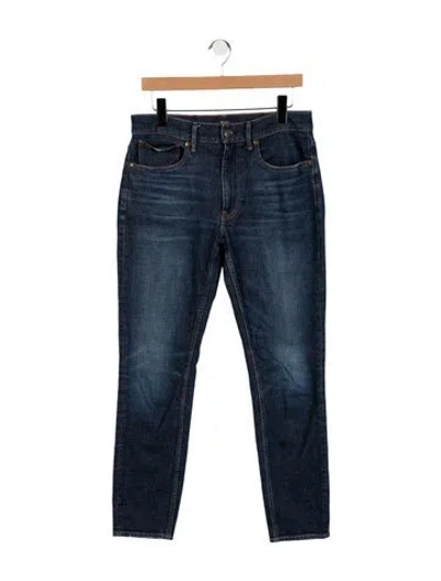 Pre-owned Polo Ralph Lauren Mid-rise Straight Leg Jeans In Blue