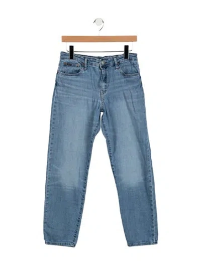 Pre-owned Polo Ralph Lauren Mid-rise Straight Leg Jeans In Blue