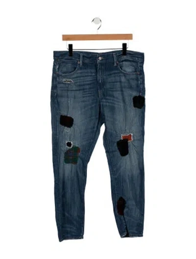 Pre-owned Polo Ralph Lauren Mid-rise Straight Leg Jeans In Blue