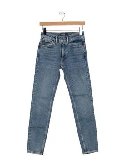 Pre-owned Polo Ralph Lauren Mid-rise Straight Leg Jeans In Blue