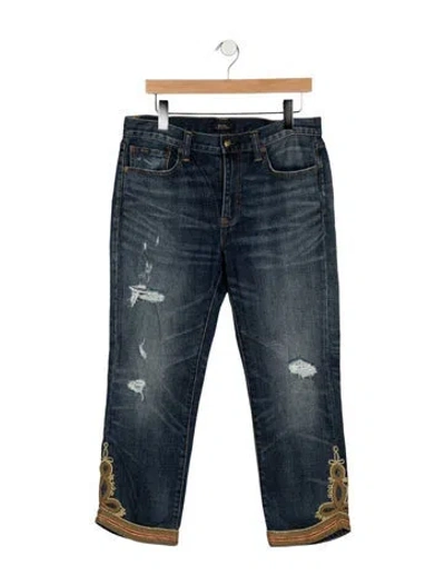 Pre-owned Polo Ralph Lauren Mid-rise Straight Leg Jeans In Blue