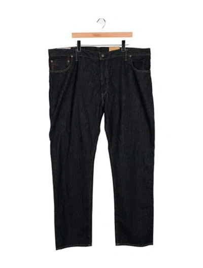 Pre-owned Polo Ralph Lauren Mid-rise Straight Leg Jeans In Blue