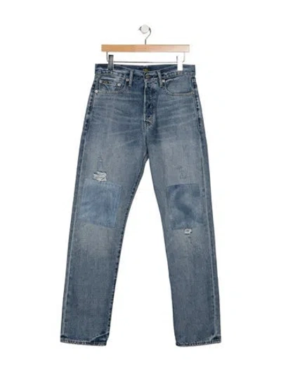 Pre-owned Polo Ralph Lauren Mid-rise Straight Leg Jeans In Blue