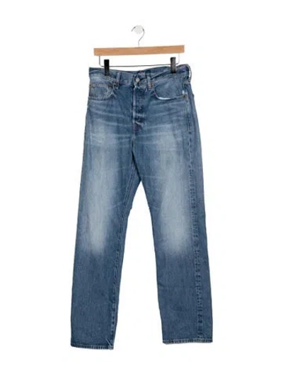 Pre-owned Polo Ralph Lauren Mid-rise Straight Leg Jeans In Blue
