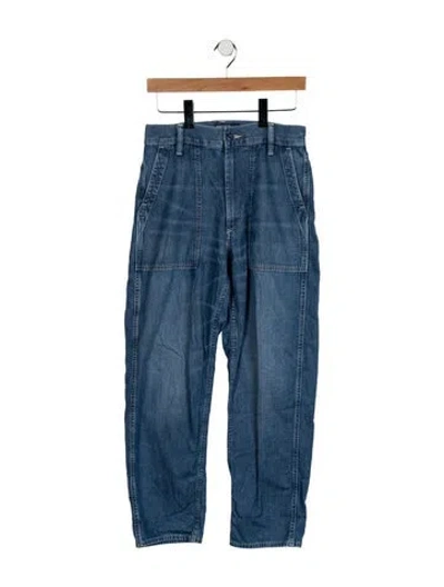 Pre-owned Polo Ralph Lauren Mid-rise Straight Leg Jeans In Blue