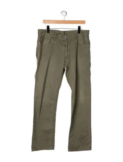 Pre-owned Polo Ralph Lauren Mid-rise Straight Leg Jeans In Green