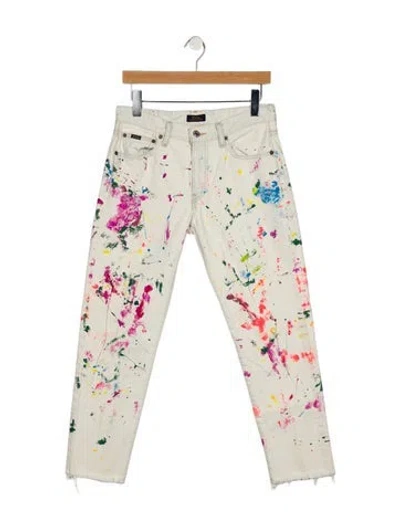 Pre-owned Polo Ralph Lauren Mid-rise Straight Leg Jeans In Multi