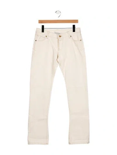 Pre-owned Polo Ralph Lauren Mid-rise Straight Leg Jeans In Neutral
