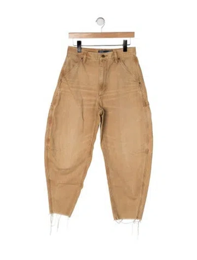 Pre-owned Polo Ralph Lauren Mid-rise Straight Leg Jeans In Neutral