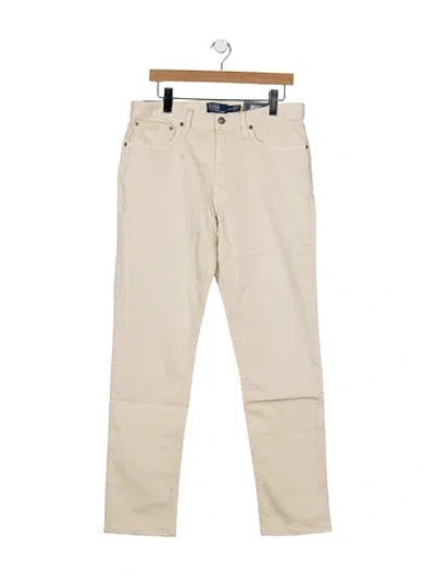 Pre-owned Polo Ralph Lauren Mid-rise Straight Leg Jeans In Neutrals
