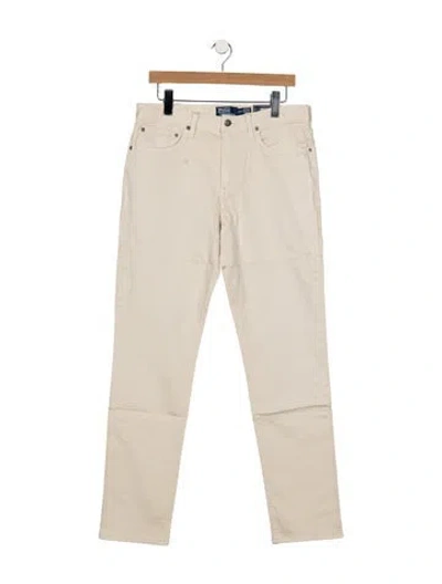 Pre-owned Polo Ralph Lauren Mid-rise Straight Leg Jeans In Neutrals
