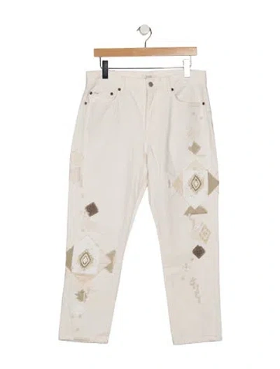 Pre-owned Polo Ralph Lauren Mid-rise Straight Leg Jeans In Neutrals