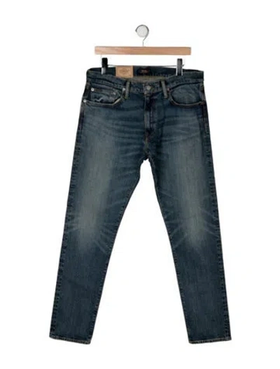 Pre-owned Polo Ralph Lauren Mid-rise Straight Leg Jeans W/ Tags In Blue