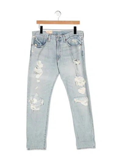 Pre-owned Polo Ralph Lauren Mid-rise Straight Leg Jeans W/ Tags In Blue