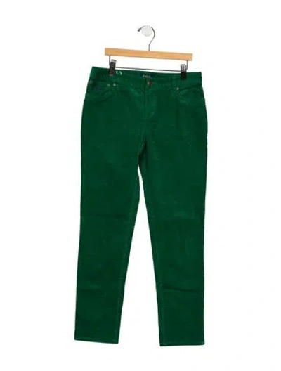 Pre-owned Polo Ralph Lauren Mid-rise Straight Leg Jeans W/ Tags In Green
