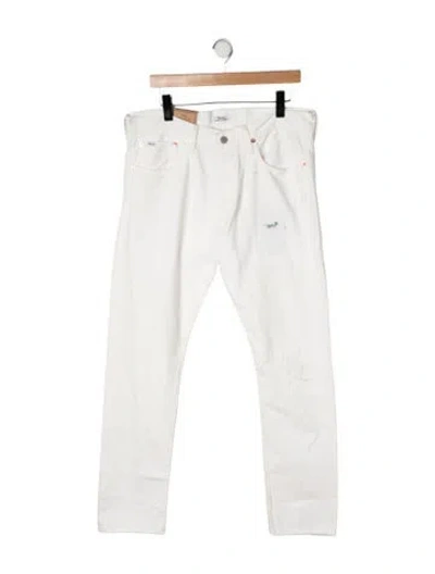 Pre-owned Polo Ralph Lauren Mid-rise Straight Leg Jeans W/ Tags In Neutrals