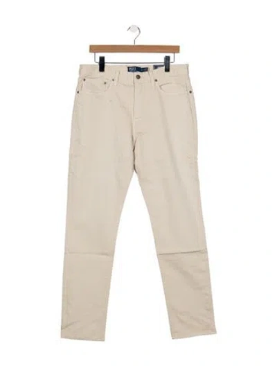 Pre-owned Polo Ralph Lauren Mid-rise Straight Leg Jeans W/ Tags In Neutrals