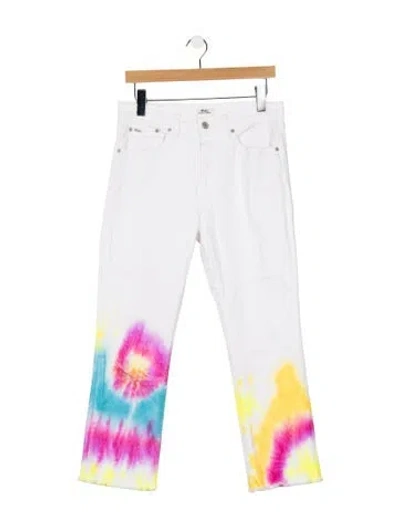 Pre-owned Polo Ralph Lauren Mid-rise Straight Leg Jeans In White