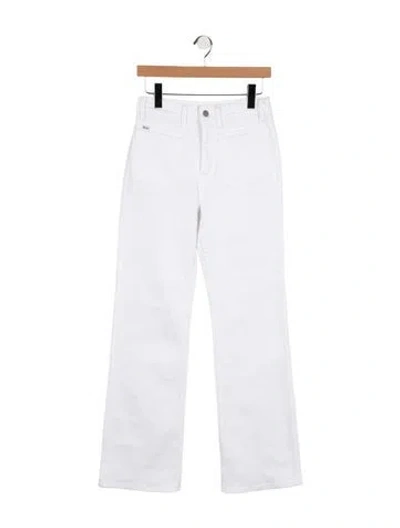Pre-owned Polo Ralph Lauren Mid-rise Straight Leg Jeans In White