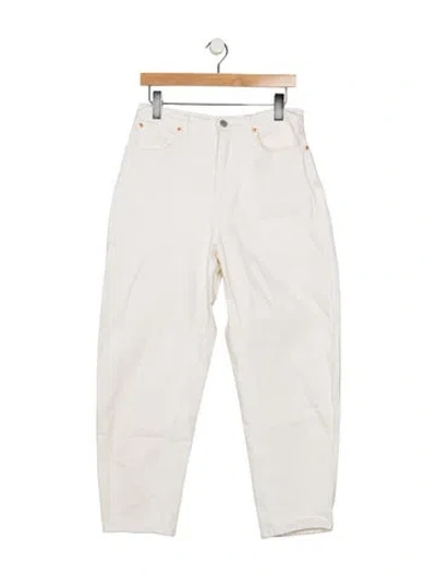 Pre-owned Polo Ralph Lauren Mid-rise Straight Leg Jeans In White