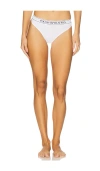 Polo Ralph Lauren Mid Rise Cotton Blend Thong In White