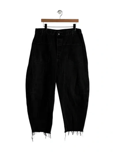 Pre-owned Polo Ralph Lauren Mid-rise Wide Leg Jeans In Black