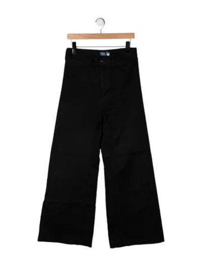 Pre-owned Polo Ralph Lauren Mid-rise Wide Leg Jeans In Black