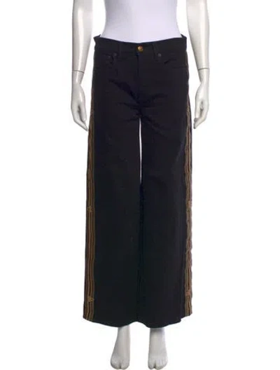 Pre-owned Polo Ralph Lauren Mid-rise Wide Leg Jeans In Black