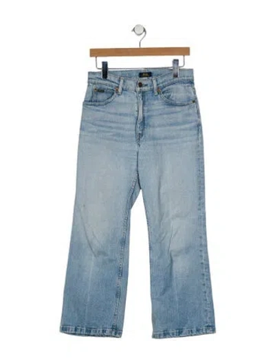 Pre-owned Polo Ralph Lauren Mid-rise Wide Leg Jeans In Blue