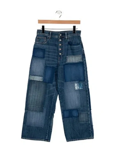 Pre-owned Polo Ralph Lauren Mid-rise Wide Leg Jeans In Blue