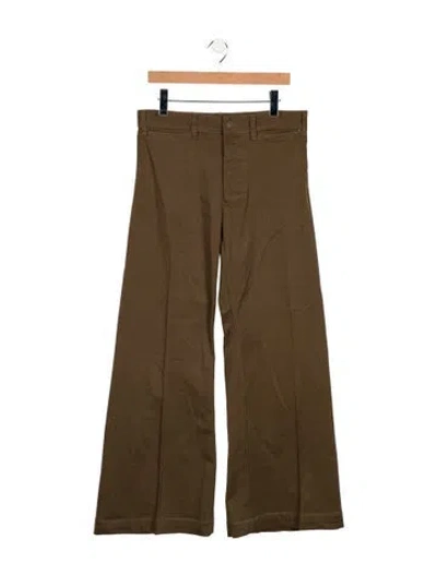 Pre-owned Polo Ralph Lauren Mid-rise Wide Leg Jeans In Brown
