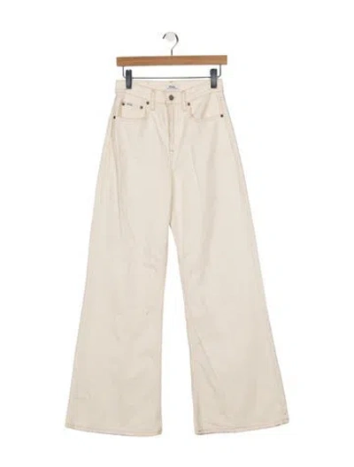 Pre-owned Polo Ralph Lauren Mid-rise Wide Leg Jeans In Neutrals