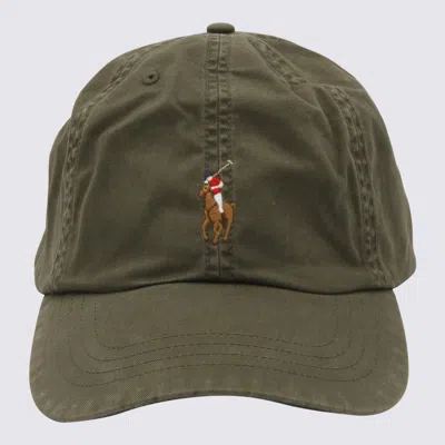 Polo Ralph Lauren Military Green Cotton Hat In Armadillo
