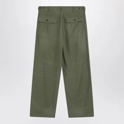 Polo Ralph Lauren Military Green Cotton Trousers In Multicolor