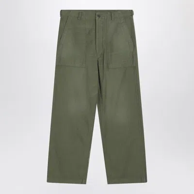 POLO RALPH LAUREN MILITARY GREEN COTTON TROUSERS