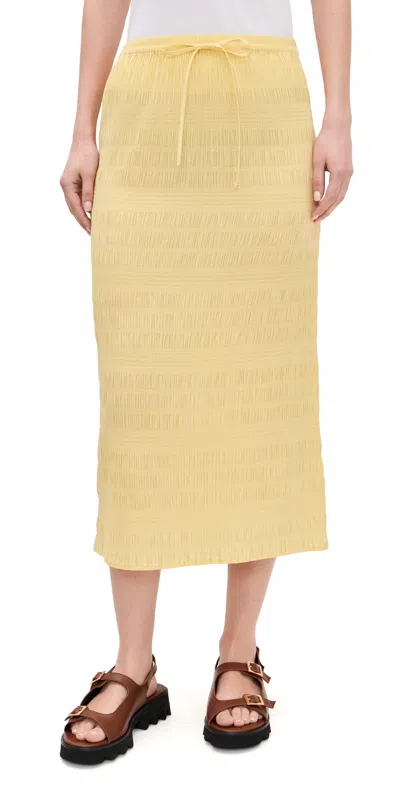 Polo Ralph Lauren Mimi Smocked Skirt Banana Peel In Yellow