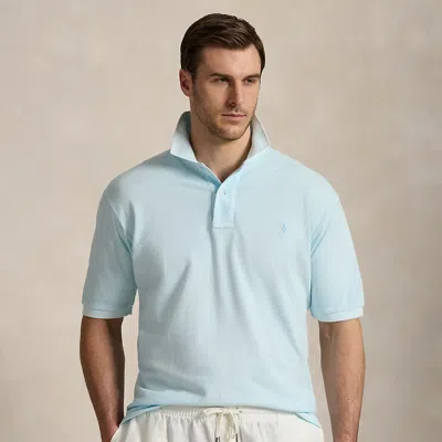 Polo Ralph Lauren Mineral-dyed Mesh Polo Shirt In Sky
