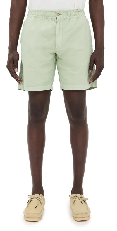 POLO RALPH LAUREN MINERAL-DYED PREPSTER SHORTS 8 GREEN