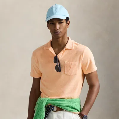 Polo Ralph Lauren Mineral-dyed Terry Polo Shirt In Amber