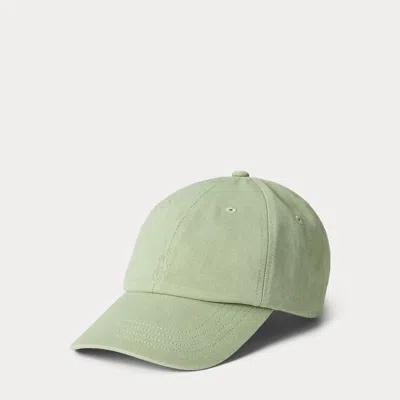 Polo Ralph Lauren Mineral-dyed Twill Ball Cap In Green Stone