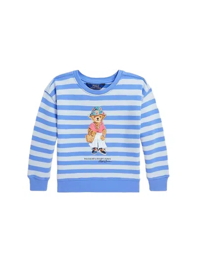 Polo Ralph Lauren Mini Bear Bubble-knit Unisex Shirt For Kids In Blue
