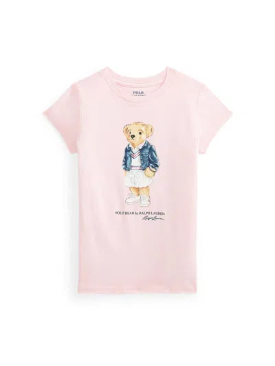 Polo Ralph Lauren Mini Bear Graphic T-shirt In Pink